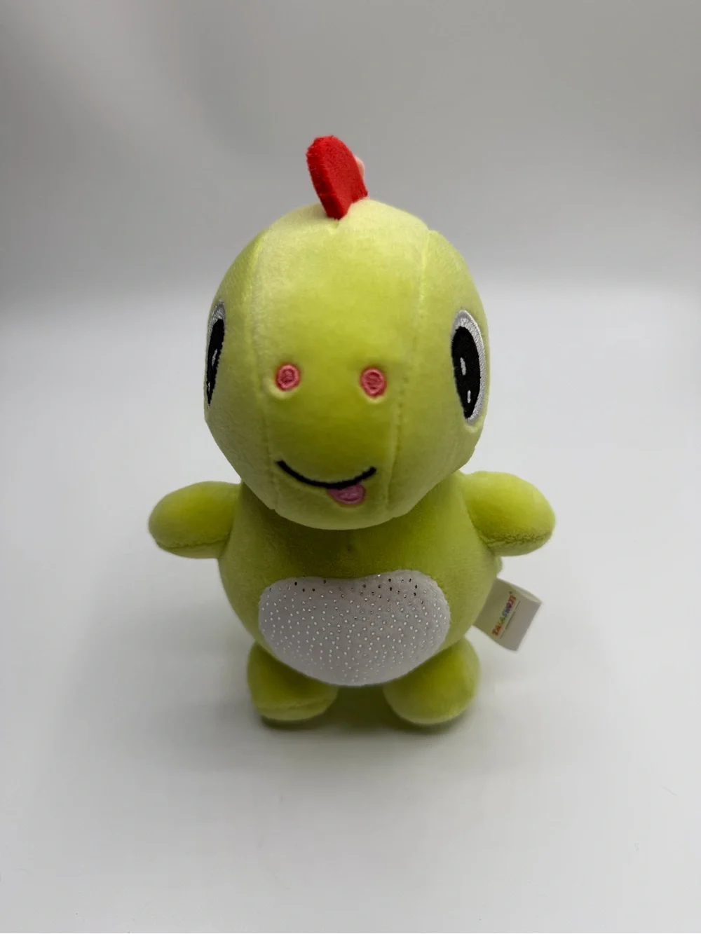 Plush Lime Green Dinosaur Stuffed Toy - Soft Cuddly Companion